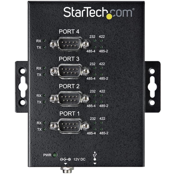 StarTech.com Industriell USB till RS-232/422/485 seriell adapter med 4 portar - ESD-skydd på 15 kV