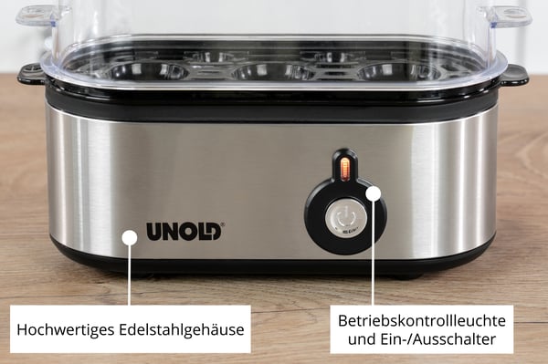 Unold 38610 munankeitin 3 munaa 210 W Ruostumaton teräs