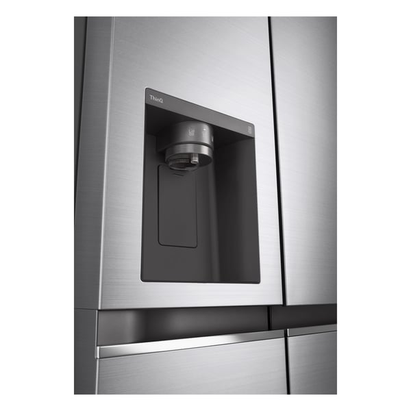 LG GSLV70PZTD Kombinerad kyl/frys side-by-side Fristående 635 l Metallisk, Silver