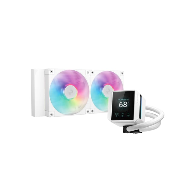 DeepCool Mystique 240 WH ARGB Processor Alt-i-en væskekøler 12 cm Hvid 1 stk DeepCool Mystique 240 WH ARGB Processor Alt-i-en væskekøler 12 cm Hvid 1 stk