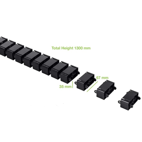 Techly ISWT-CAN-6735 ledningskanalsystem Acrylonitrilbutadienstyren, Stål 1300 m