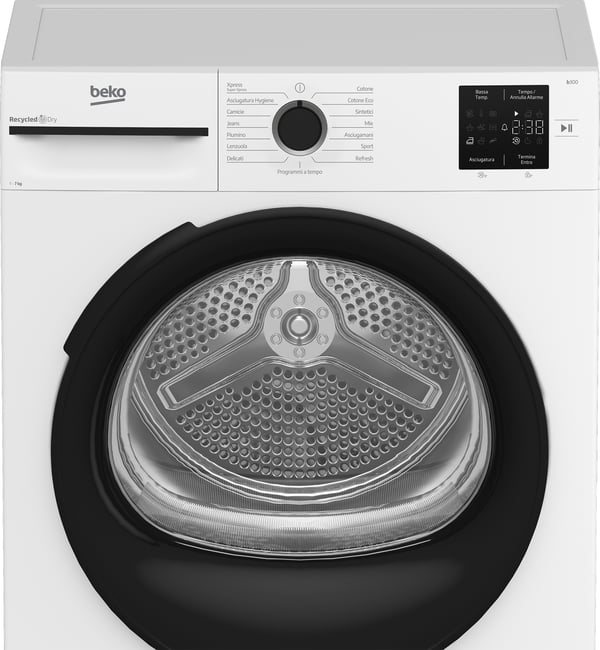 Beko BMTEP73EB kuivausrumpu Vapaasti seisova Edestä täytettävä 7 kg Valkoinen