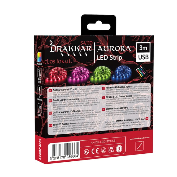Konix Drakkar 61881116348 lysrör Universell belysningslist 3000 mm