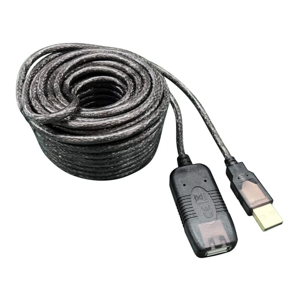 Techly IUSB-REP10TY USB-kabel USB 2.0 10 m USB A 0,48 Gbit/sek. Sort