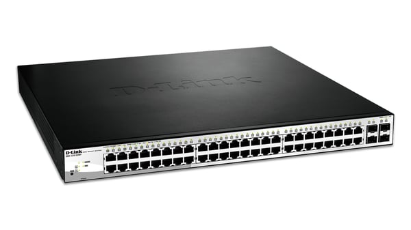 D-Link DGS-1210-52MP hanterad L2 Gigabit Ethernet (10/100/1000) Strömförsörjning via Ethernet (PoE) stöd Svart, Grå