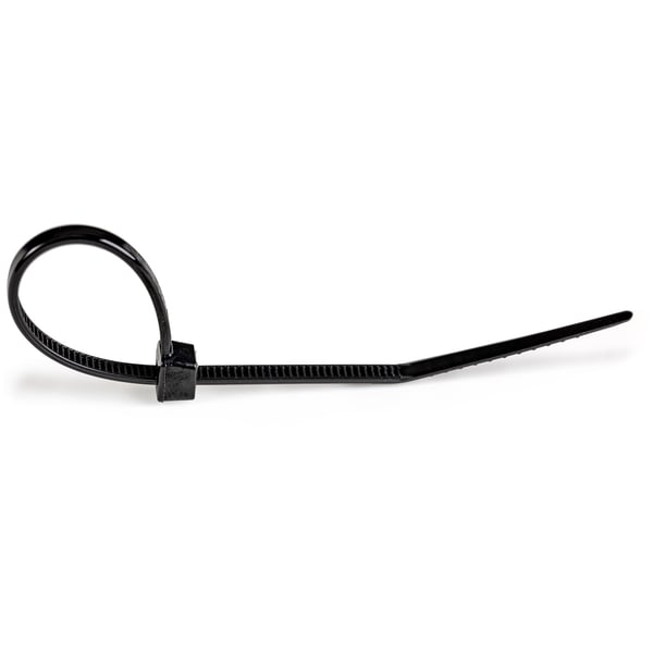 StarTech.com 1000-pack 6" (15 cm) buntband - 1/8" (3,6 mm) breda, 1-3/8" (39 mm) buntdiameter, 40 lb (18 kg) draghållfasthet, självlåsande nylonbuntband med böjd spets, UL-godkända, svarta - TAA