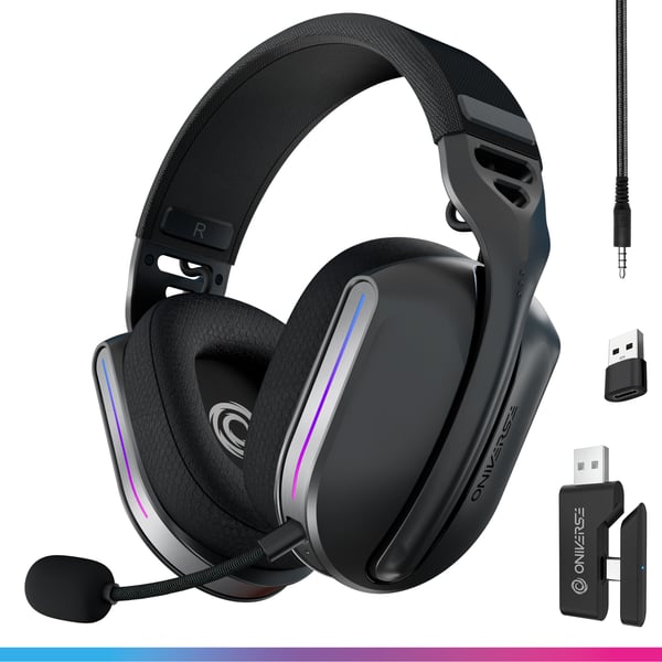 Oniverse Polaris Kuulokkeet Langallinen & langaton Pääpanta Pelaaminen USB Type-C / USB Type-A Bluetooth Musta