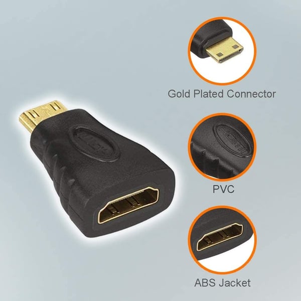 Techly Mini HDMI - HDMI M/F Sort