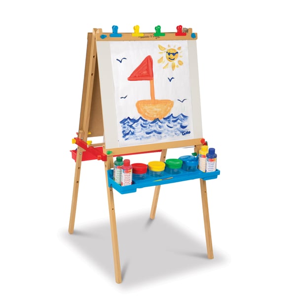 Melissa & Doug Deluxe Wooden Standing Art Easel Musta