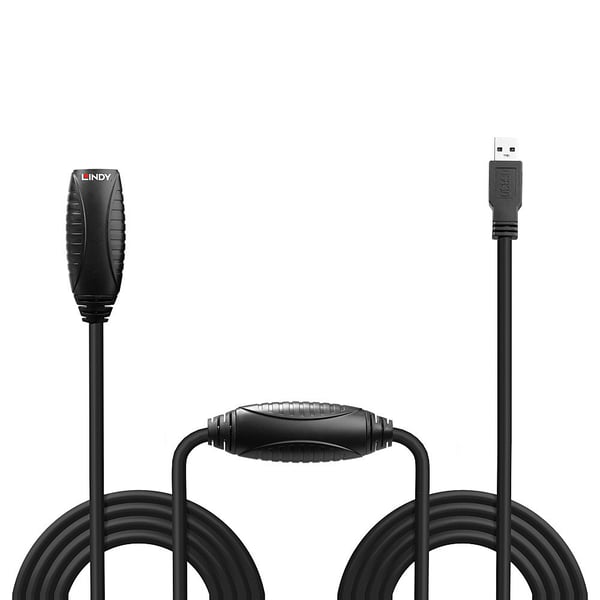 Lindy 43156 USB-kablar USB 3.2 Gen 1 (3.1 Gen 1) 10 m USB A 5 Gbit/s Svart