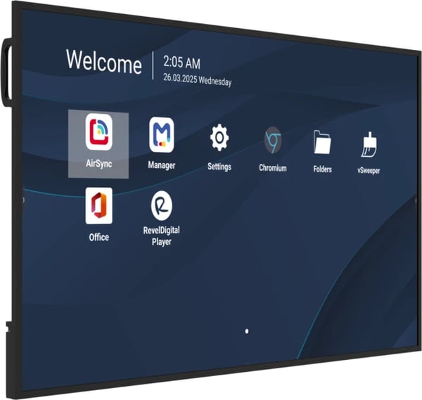 Viewsonic CDE6531-1C skyltställ Platt skärm för digital skyltning 165,1 cm (65") LCD Wi-Fi 500 cd/m² 4K Ultra HD Svart Inbyggd processor Android 14 24/7