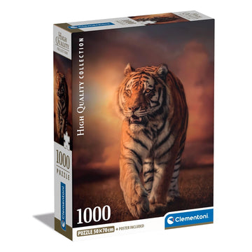 Clementoni Tiger Puslespil 1000 stk Dyr