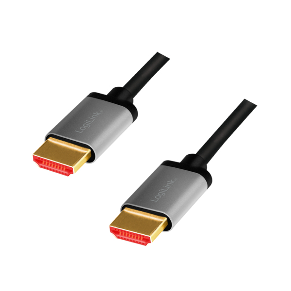 LogiLink CHA0105 HDMI-kabel 2 m HDMI Type A (Standard) Sort, Grå