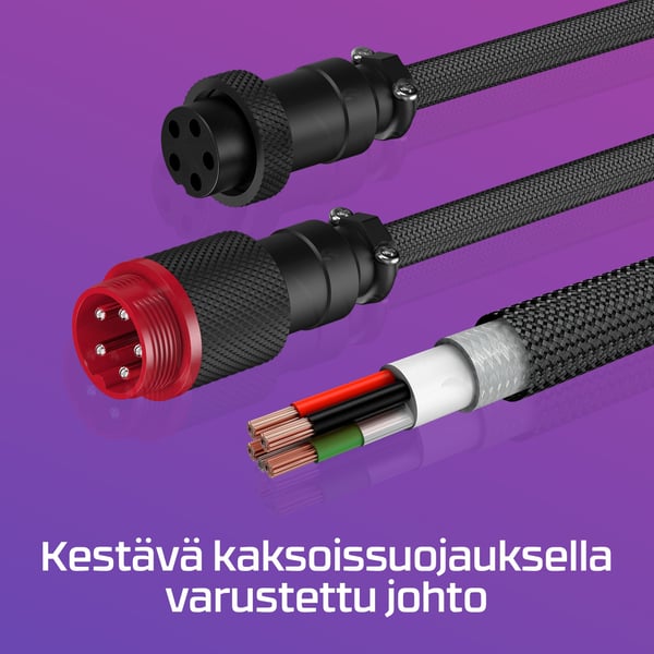 HyperX USB-C Coiled Cable -kaapeli, vaaleansininen-valkoinen