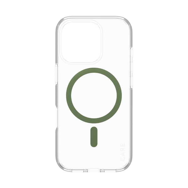 PanzerGlass CARE™ by ® Urban Combat Case Transparent m. Grøn MagSafe iPhone 16 Pro