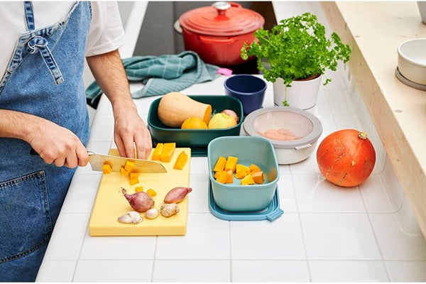 Mepal Cirqula Skåluppsättning 2 l Rektangel Polypropylen (PP), Termoplastisk elastomer (TPE) Vit 3 styck