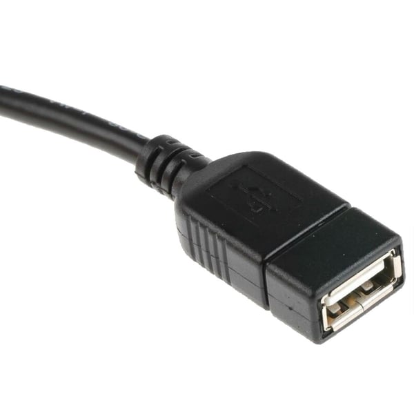 Techly 0.2m USB 2.0 Micro B - USB 2.0 A M/F USB-kabel 0,2 m Micro-USB B USB A 0,48 Gbit/sek. Sort