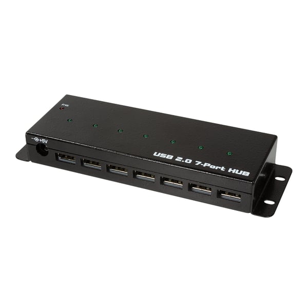 LogiLink UA0318 gränssnittshubbar USB 2.0 5000 Mbit/s Svart