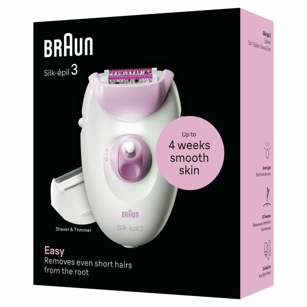 Braun Silk-épil 3 3-031 20 pincetter Rosa, Vit