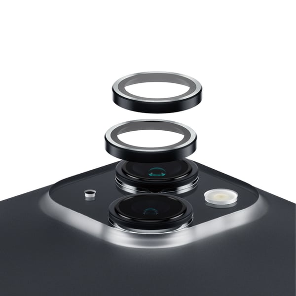 PanzerGlass ® Hoops® Camera Lens Protector Black iPhone 15 | 15 Plus Kirkas näytönsuoja Apple 1 kpl