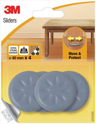 3M SP62A09 möbeltass 4 styck Rund