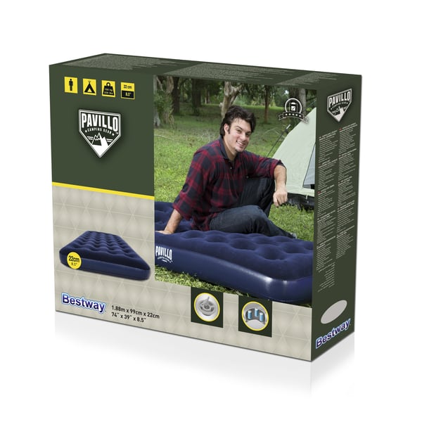 Bestway 67001 luftmadrass Enkelmadrass Blå