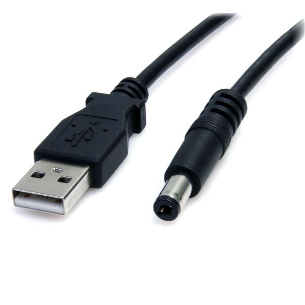 StarTech.com 91 cm USB Type-M 5V cylinderstik - USB til 5,5 mm DC-stik - Strømkabel - USB (kun strøm)
