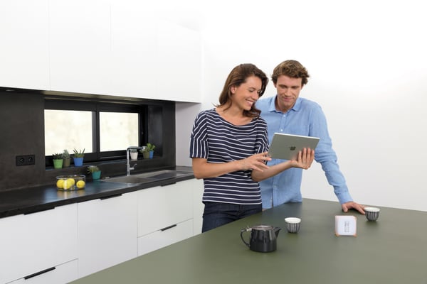Netatmo Thermostat termostat RF Gennemsigtig, Hvid