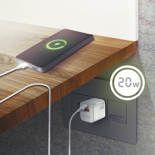 AISENS ASCH-20W2P002-W mobilladdare Universal Vit AC Snabb laddning inomhus