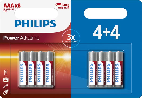Philips Power Alkaline Paristo LR03P8BP/10