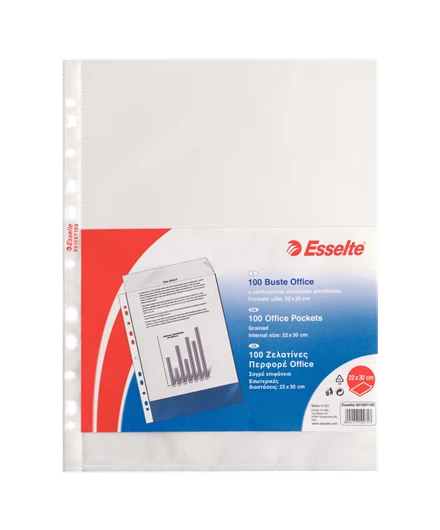 Esselte 391097100 arkbeskytter A4 Polypropylen (PP) 100 stk