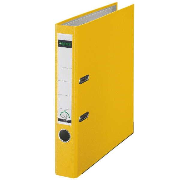 Leitz 180° Plastic Lever Arch File ringbind A4 Gul