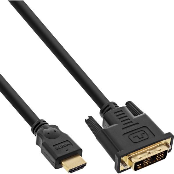InLine 17662P videokaapeli-adapteri 2 m HDMI DVI-D Musta