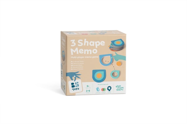 BS Toys 3 Shape Memo Brætspil Gåde