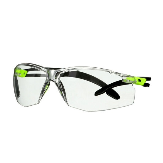 3M SF501SGAF-GRN-EU Beskyttelsesbriller Polykarbonat (PC) Sort, Grøn