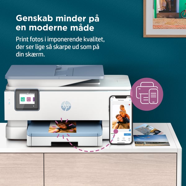 HP ENVY Inspire 7921e Trådløst All-in-One Farve Printer, Instant Ink; Fotoudskrivning