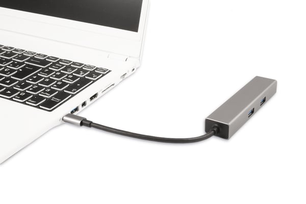 CoolBox Hub miniDOCK4 USB-C Langallinen USB 3.2 Gen 1 (3.1 Gen 1) Type-C Terästä