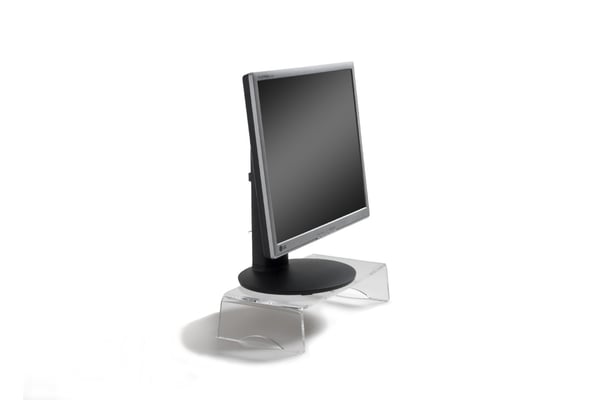 BakkerElkhuizen Q-riser 90 76,2 cm (30") Skrivebord Transparent