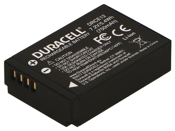 Duracell DRCE12 batteri til kamera/videokamera Lithium-Ion (Li-Ion) 750 mAh