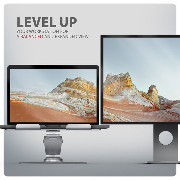 Axagon STND-LR laptop stativ Stander til laptop og tablet Sølv 43,9 cm (17.3")