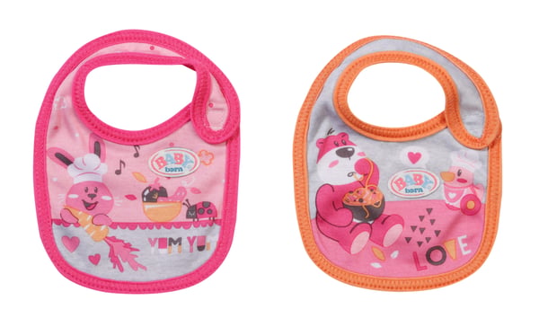 BABY born Bib 2 assorted Nuken ruokalappu
