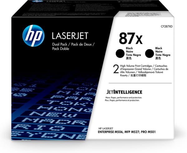 HP 87X - 2-pak - Høj kapacitet - Sort - Original - LaserJet - Tonerpatron (CF287XD)