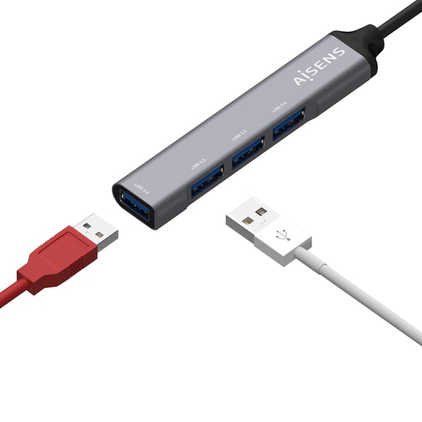 AISENS A109-0541 gränssnittshubbar USB 3.2 Gen 1 (3.1 Gen 1) Type-C 5000 Mbit/s Grå