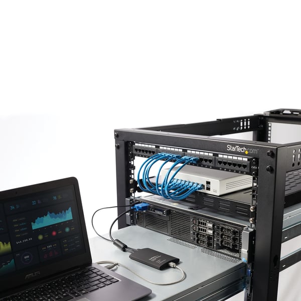 StarTech.com USB 2.0 KVM-konsol - Mobil bärbar dator Crash Cart-adapter med dataöverföring och video