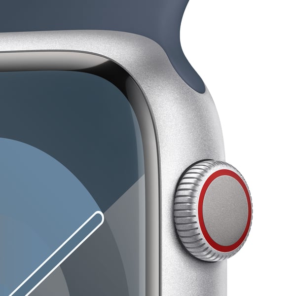 Apple Watch Series 9 45 mm Digital 396 x 484 pixlar Pekskärm 4G Silver Wi-Fi GPS