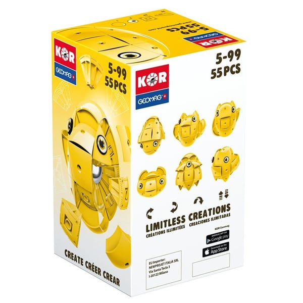 Geomag KOR 2.0 Pantone 108 Yellow 55 pcs Neodymmagnetleksak