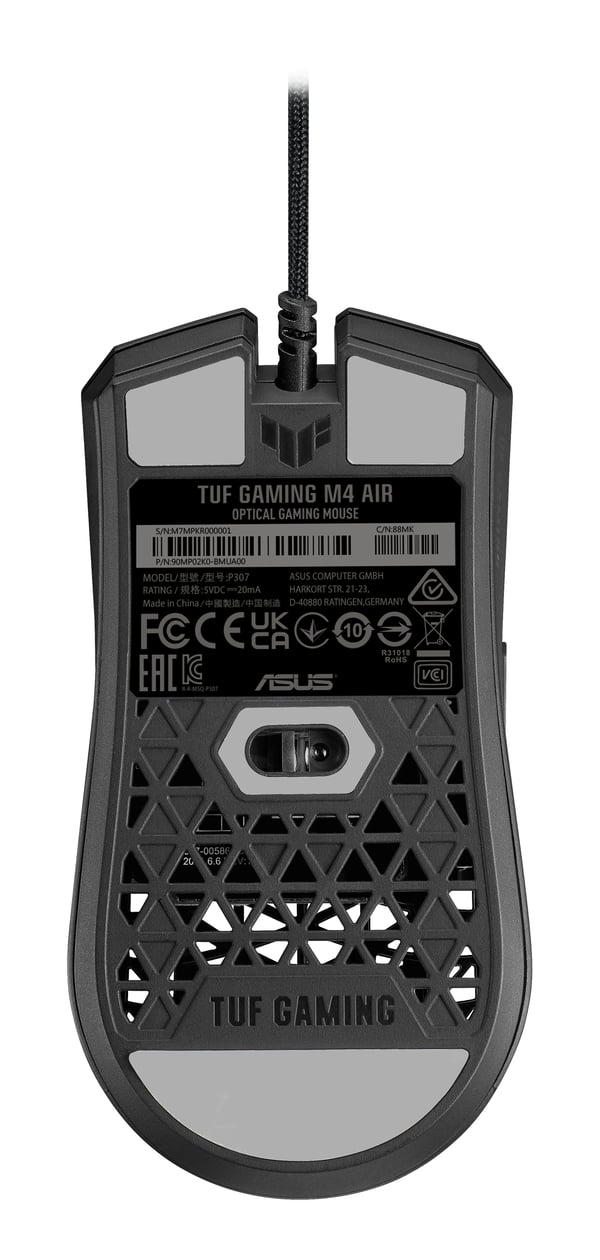 ASUS TUF Gaming M4 Air mus Spil Ambidextrous USB Type-A Optisk 16000 dpi