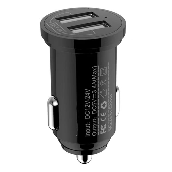 Techly IUSB2-CAR5-A24 oplader til mobil enhed Universel Sort Cigartænder Automatisk