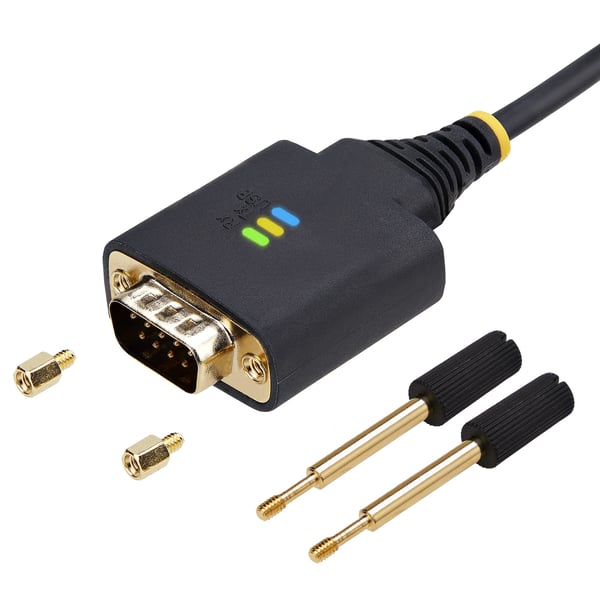 StarTech.com 2P6FFC-USB-SERIAL kabelomvandlare (hane/hona) USB-A 2 x DB-9 RS-232 Svart, Grå