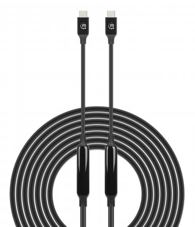 Manhattan 355971 USB-kabel USB 3.2 Gen 2 (3.1 Gen 2) 5 m USB C Sort